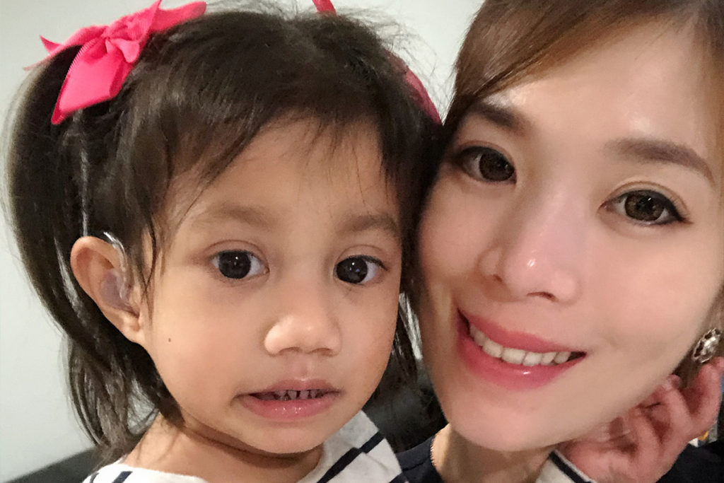 Olivia And Her Mother Smiling